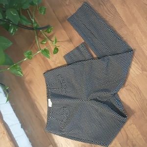 Anthropologie essential slim trousers polka dots